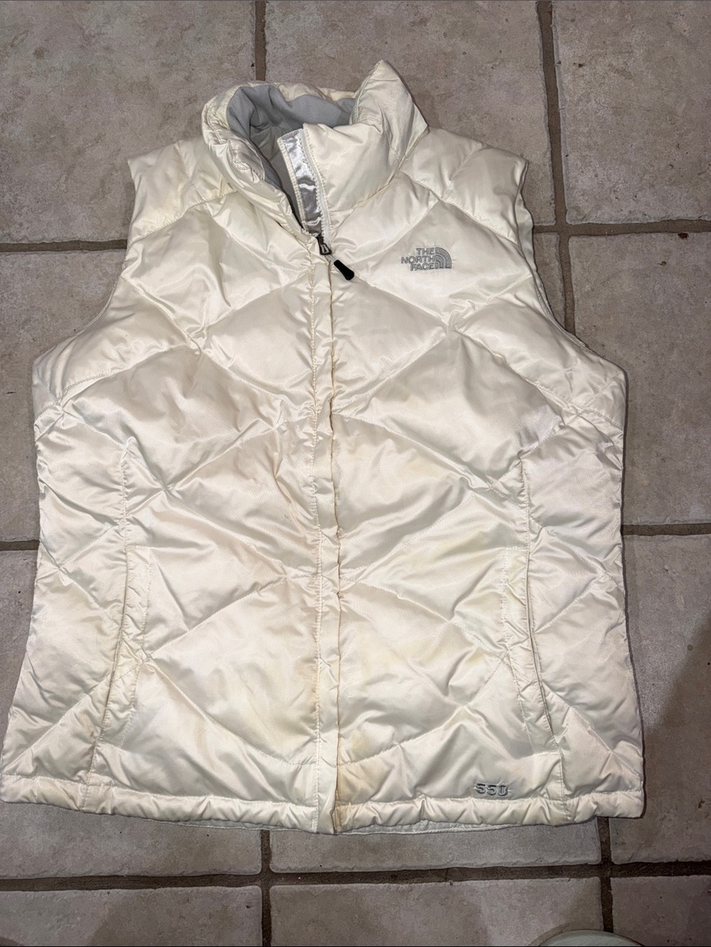 The North Face Womens Aconcagua 550 Down Puffer Vest Cream